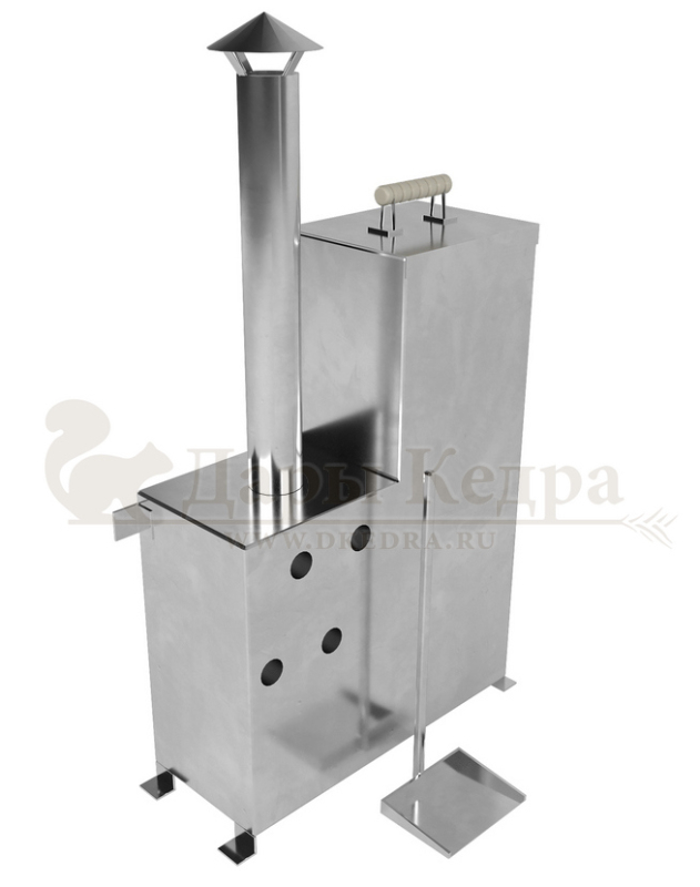 Печь погружная для купели фурако с дровяным отоплением (с циркуляционными отверстиями)